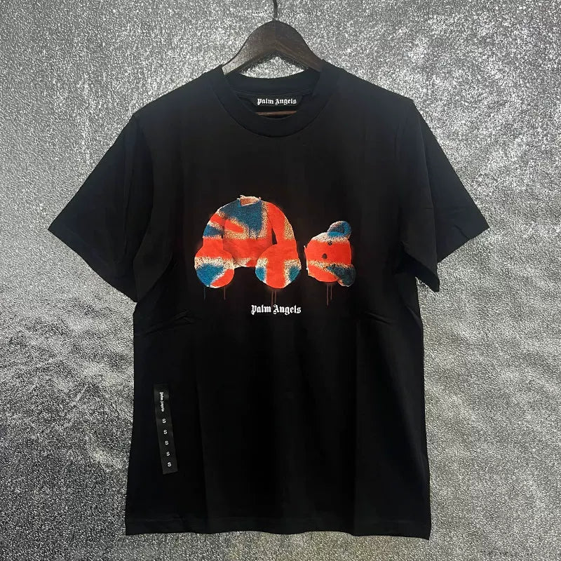 Palm Angel Headless Bear Fish Men's Round Neck T-shirt Angels Summer Loose PA Top Hoodie Short Sleeve (1)
