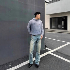ERD melancholic rich second-generation 25s retro washed knife cuts through holes to make old, burns embroidery stickers, micro flared jeans