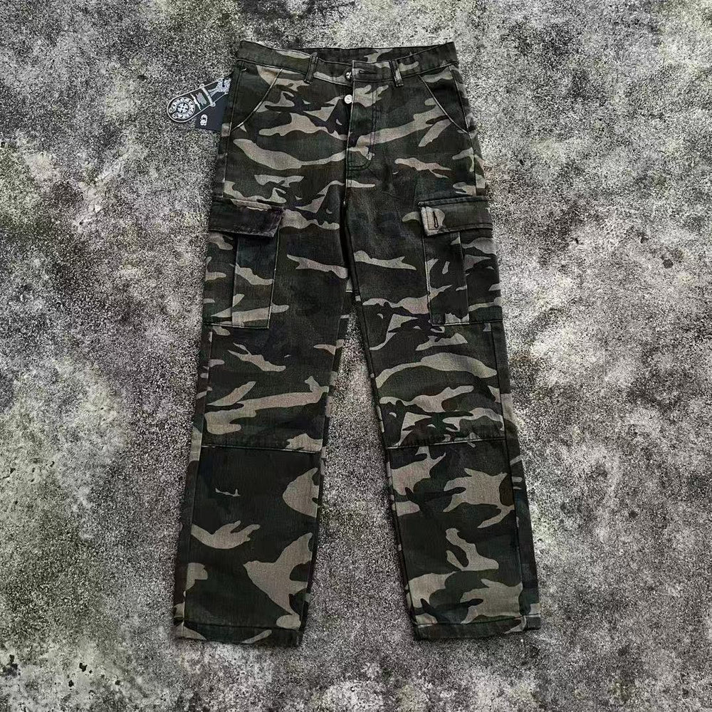 High version cross-border CH Croquet horseshoe leather cross trendy jeans in stock, unisex pants