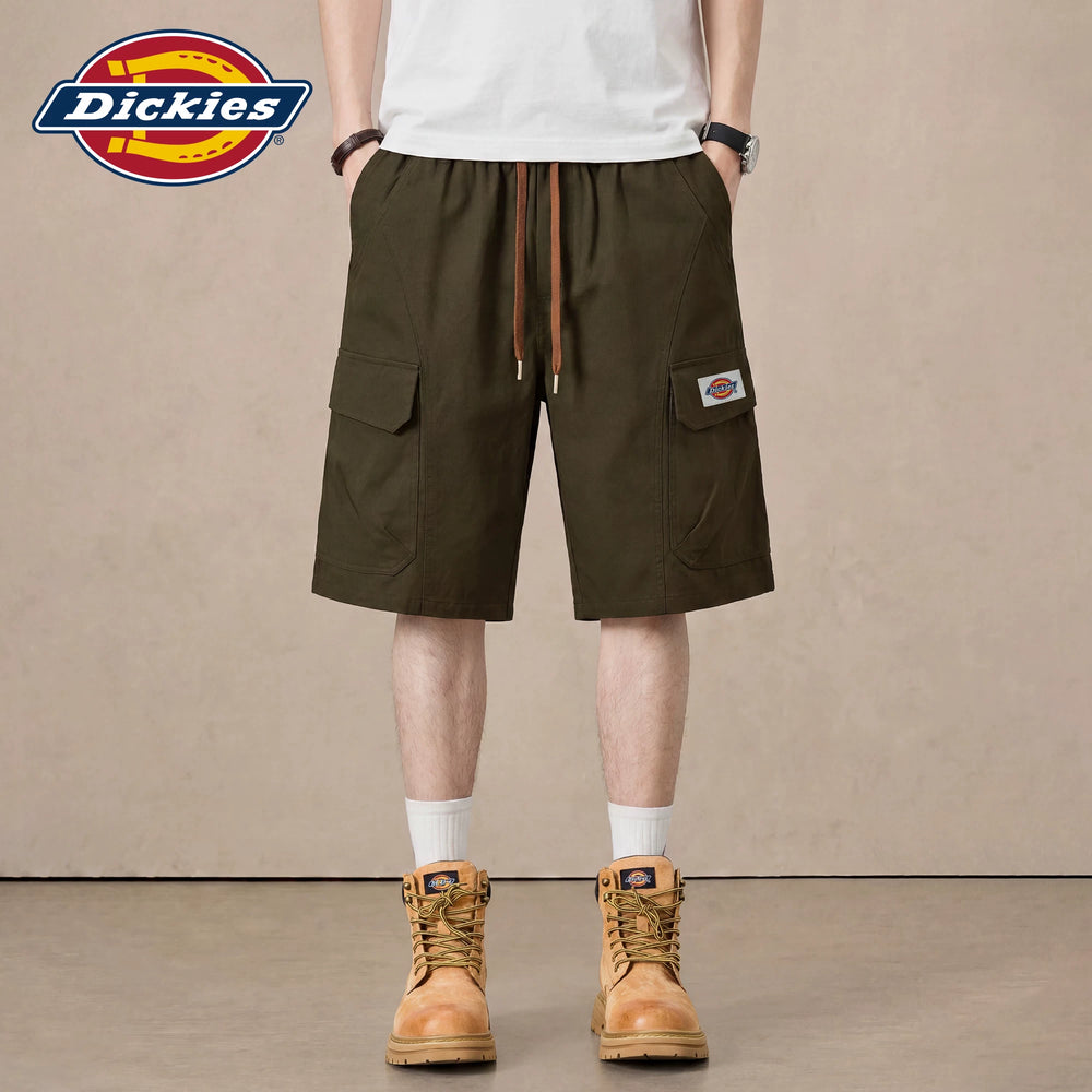 Dickies帝酷适绿色多口袋工装短裤男士夏季宽松直筒休闲五分裤M