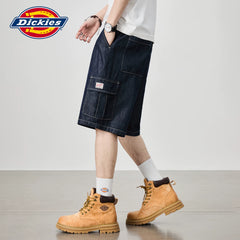 Dickies Emperor Cool Suitable Lyocell Denim Shorts Men's Summer Multi Pocket Casual Middle Pants Straight Leg Pants M