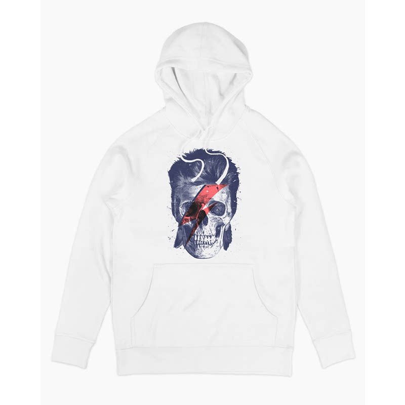 Rock singer David Bowie Face retro oversized high street hooded sweatshirt