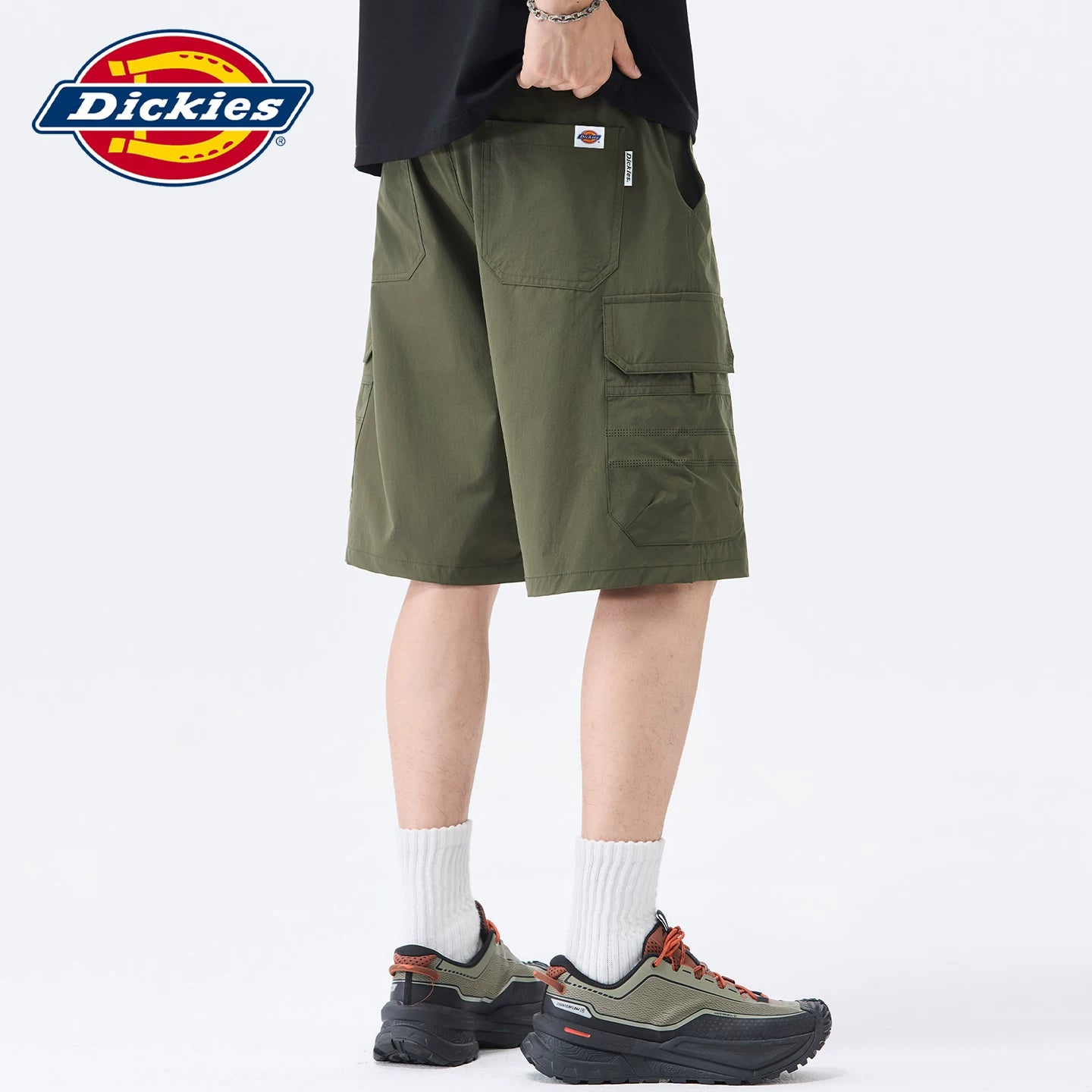 Dickies Cool American workwear straight shorts men's summer drawstring design sport thin five quarter pants Y