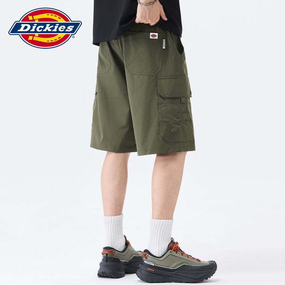 Dickies Cool American workwear straight shorts men's summer drawstring design sport thin five quarter pants Y