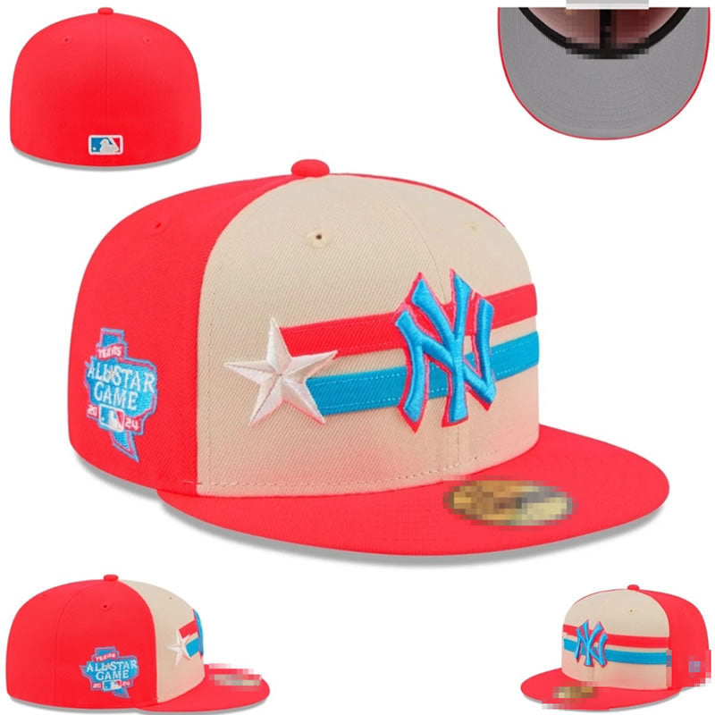 Big Four American League sports teams cross-border embroidered baseball cap size cap flat brimmed cap Dodger Yankees baseball cap (6)