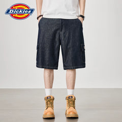 Dickies Emperor Cool Suitable Lyocell Denim Shorts Men's Summer Multi Pocket Casual Middle Pants Straight Leg Pants M