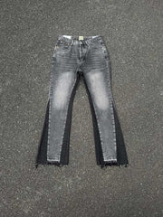 GALLERYDEPT denim bell bottoms washed and distressed patchwork jeans unisex clean fit