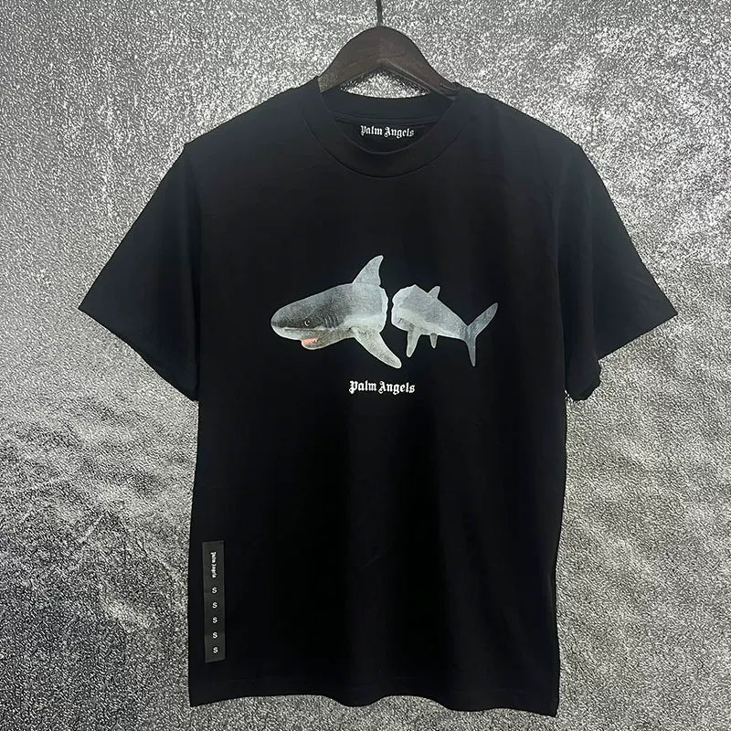 Palm Angel Headless Bear Fish Men's Round Neck T-shirt Angels Summer Loose PA Top Hoodie Short Sleeve (5)