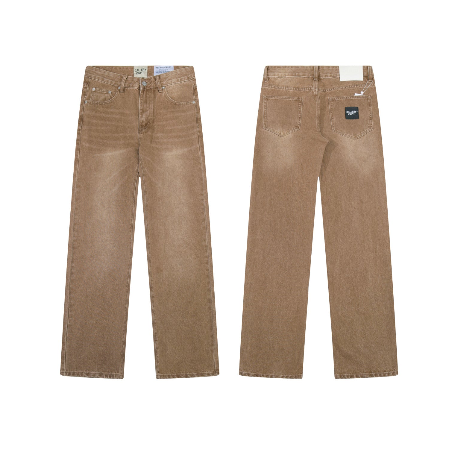 High version Gallery Depot new basic washed micro flared blue patchwork jeans versatile pants