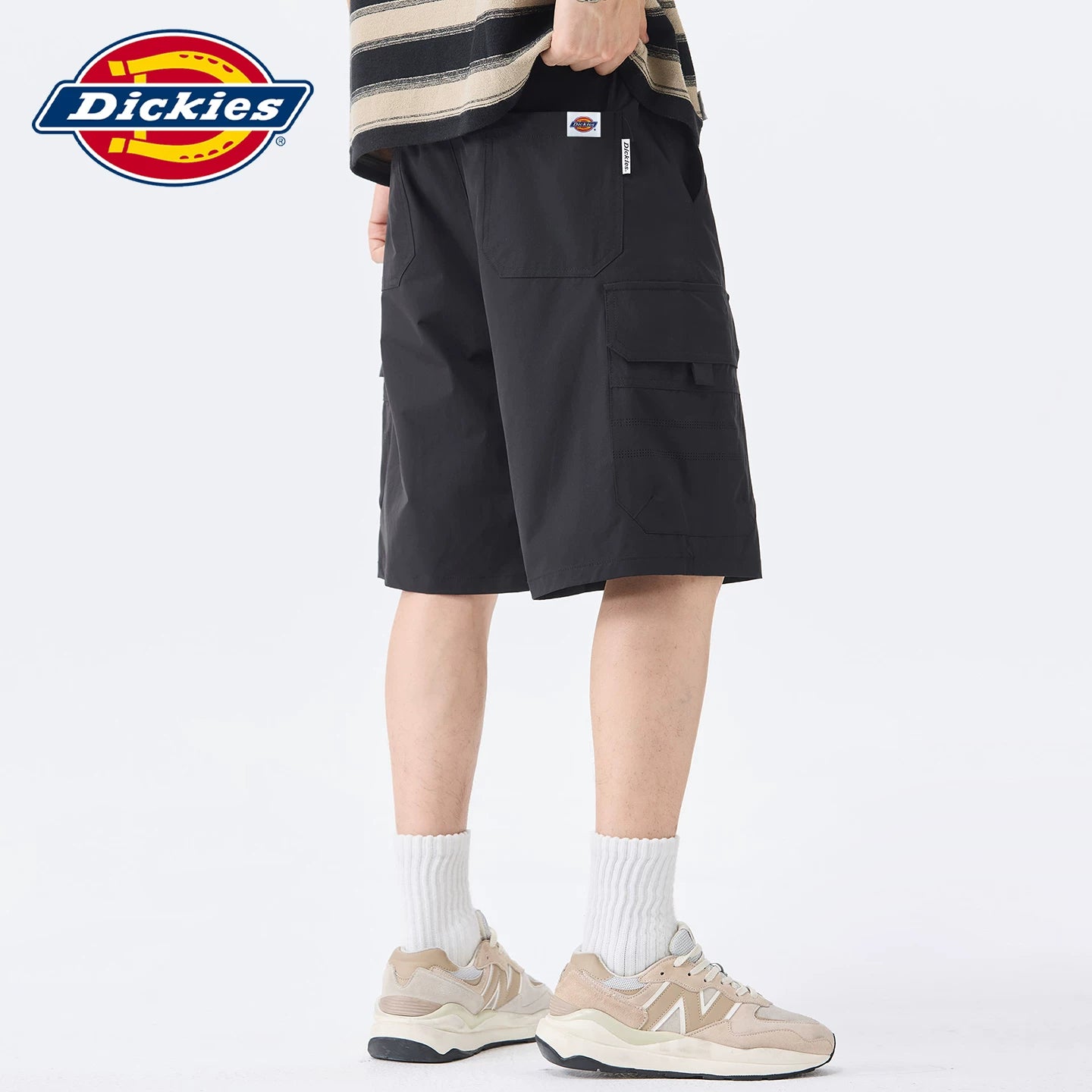 Dickies Cool American workwear straight shorts men's summer drawstring design sport thin five quarter pants Y