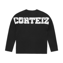 STAR RAGLAN WAFFLE THERMAL [BLACK]