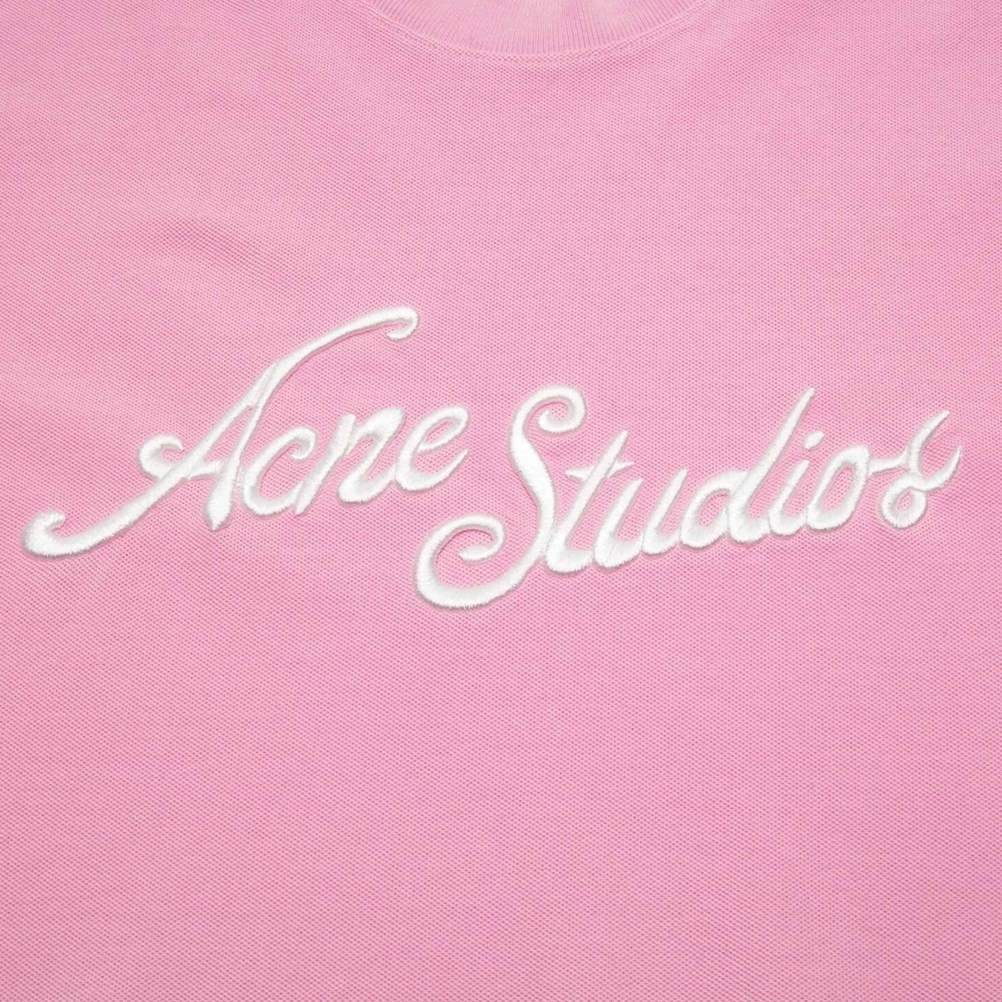 [Acne Studios] Logo T-Shirt W Embroidered Logo - Relaxed Fit In Bubble Pink