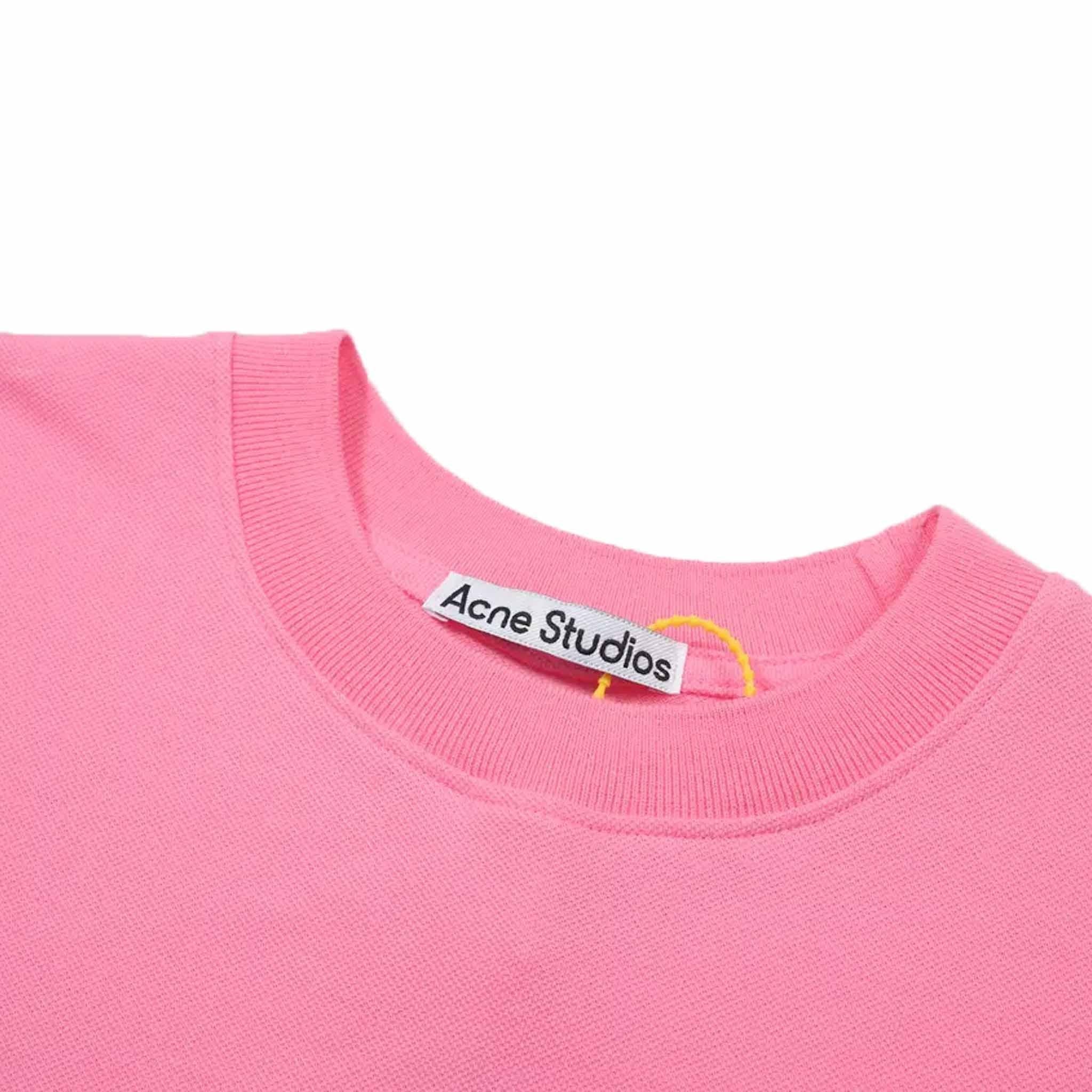 [Acne Studios] Logo T-Shirt W Embroidered Logo - Relaxed Fit In Bubble Pink