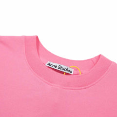 [Acne Studios] Logo T-Shirt W Embroidered Logo - Relaxed Fit In Bubble Pink