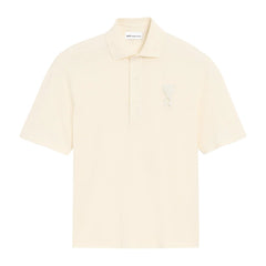 [Ami Paris] Boxy Fit Polo With Ami De Coeur Knitted Patch