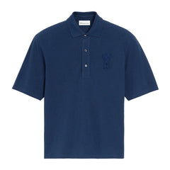 [Ami Paris] Boxy Fit Polo With Ami De Coeur Knitted Patch