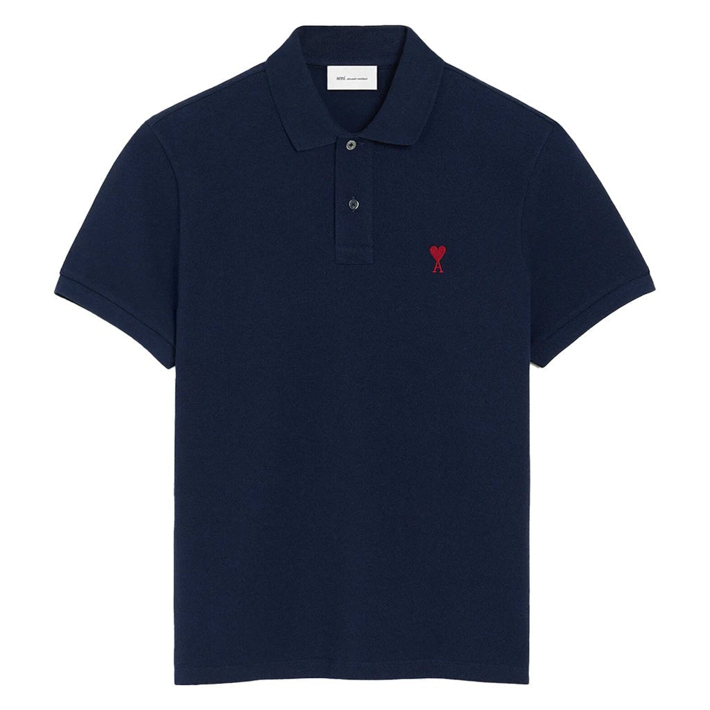 [Ami Paris] Red Ami De Coeur Polo Shirt