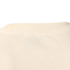 [Ami Paris] Tonal Patch Heart T-Shirt in White/Cream
