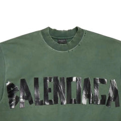 Balenciaga New Tape Type T-Shirt in Green