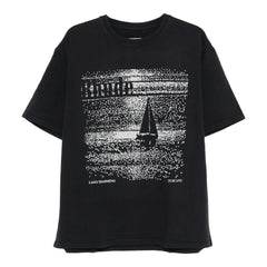 Rhude Lago Trasimeno Tee In Vintage Black/ White
