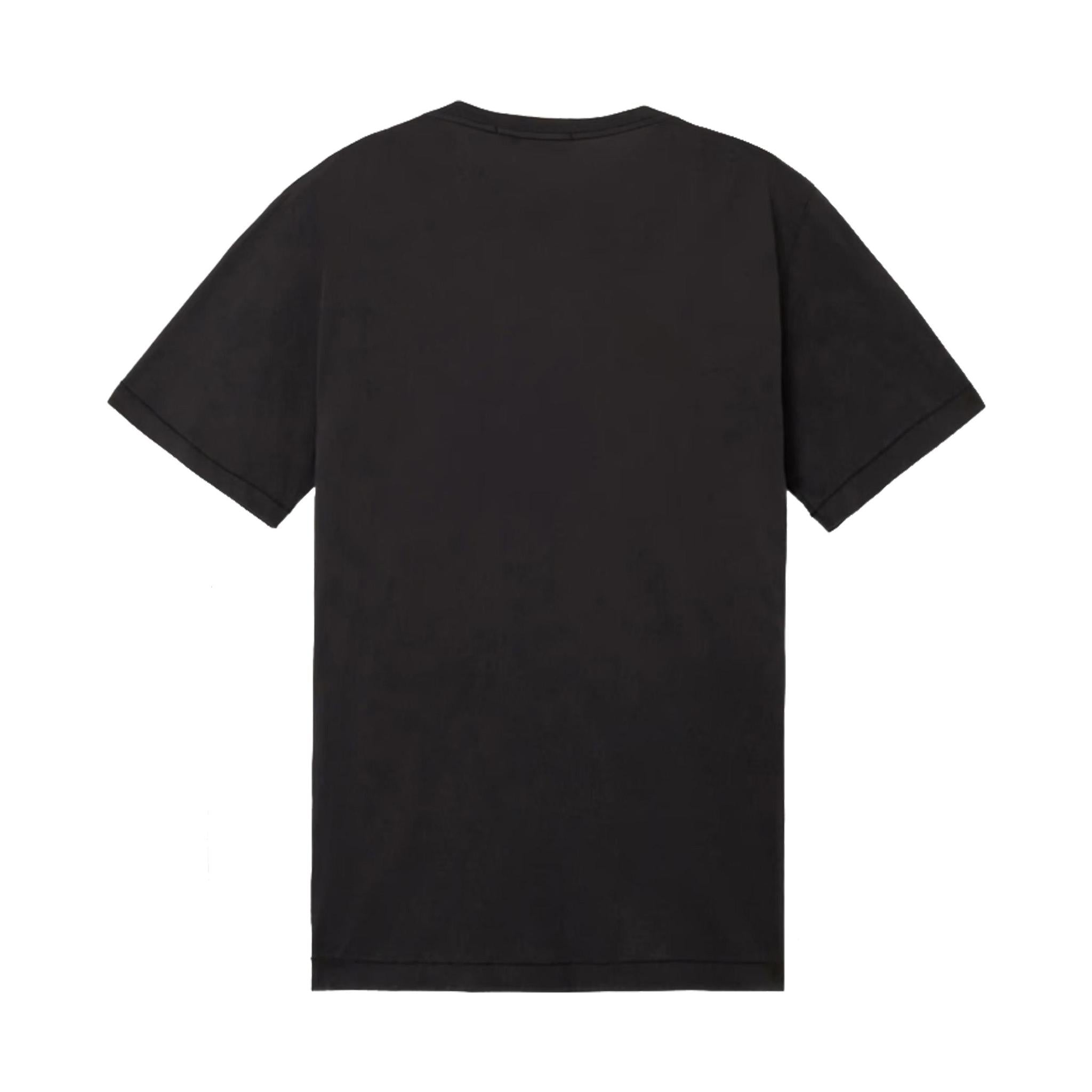 [Stone Island] Compass Logo Cotton T-Shirt in Black