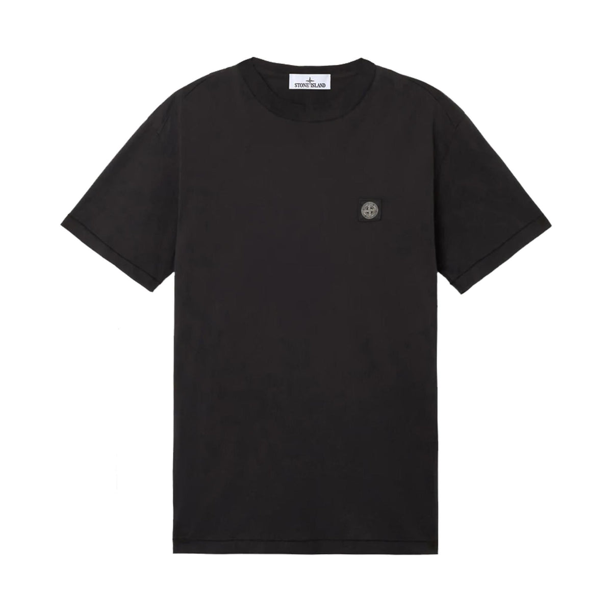 [Stone Island] Compass Logo Cotton T-Shirt in Black