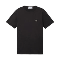 [Stone Island] Compass Logo Cotton T-Shirt in Black