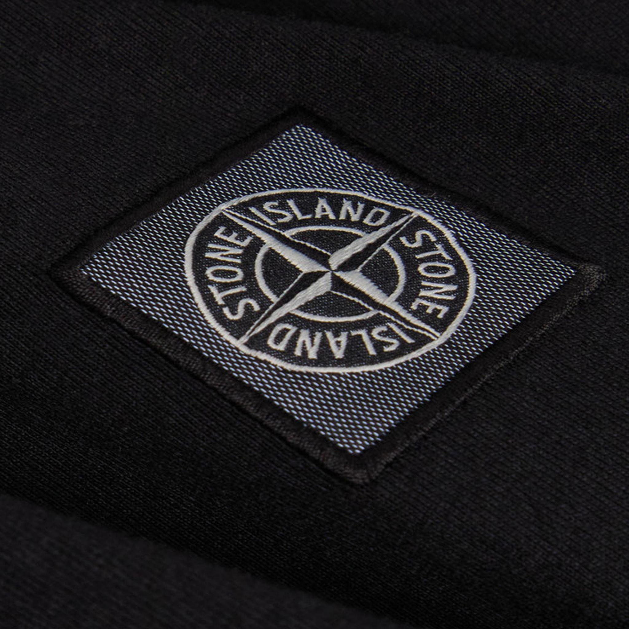 [Stone Island] Compass Logo Cotton T-Shirt in Black