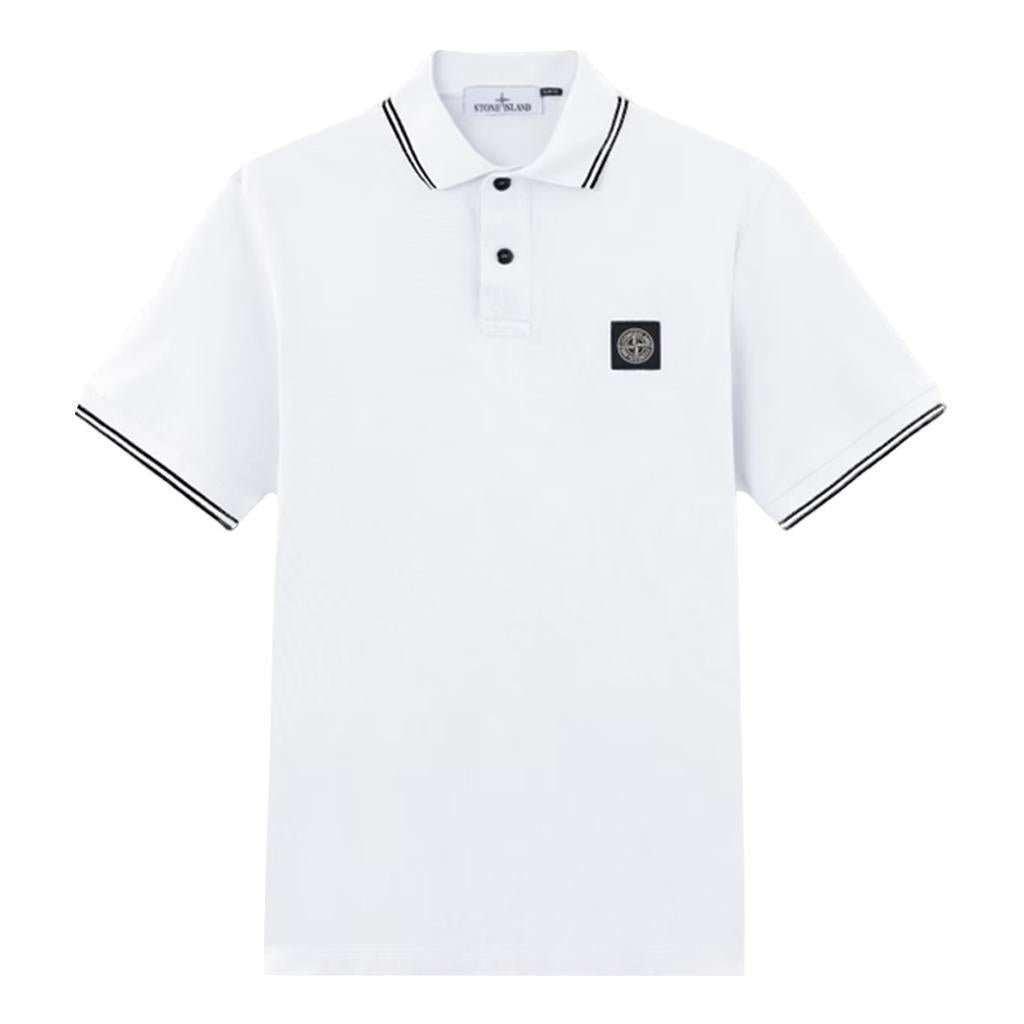 [Stone Island] Organic Cotton Piqué Short Sleeve Polo